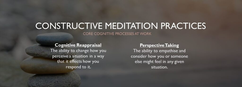 core cognitive processes in constructive meditation practices