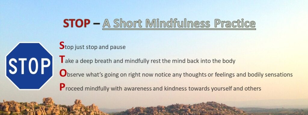 STOP: What does mindfulness and being mindful mean? A short mindfulness practice
