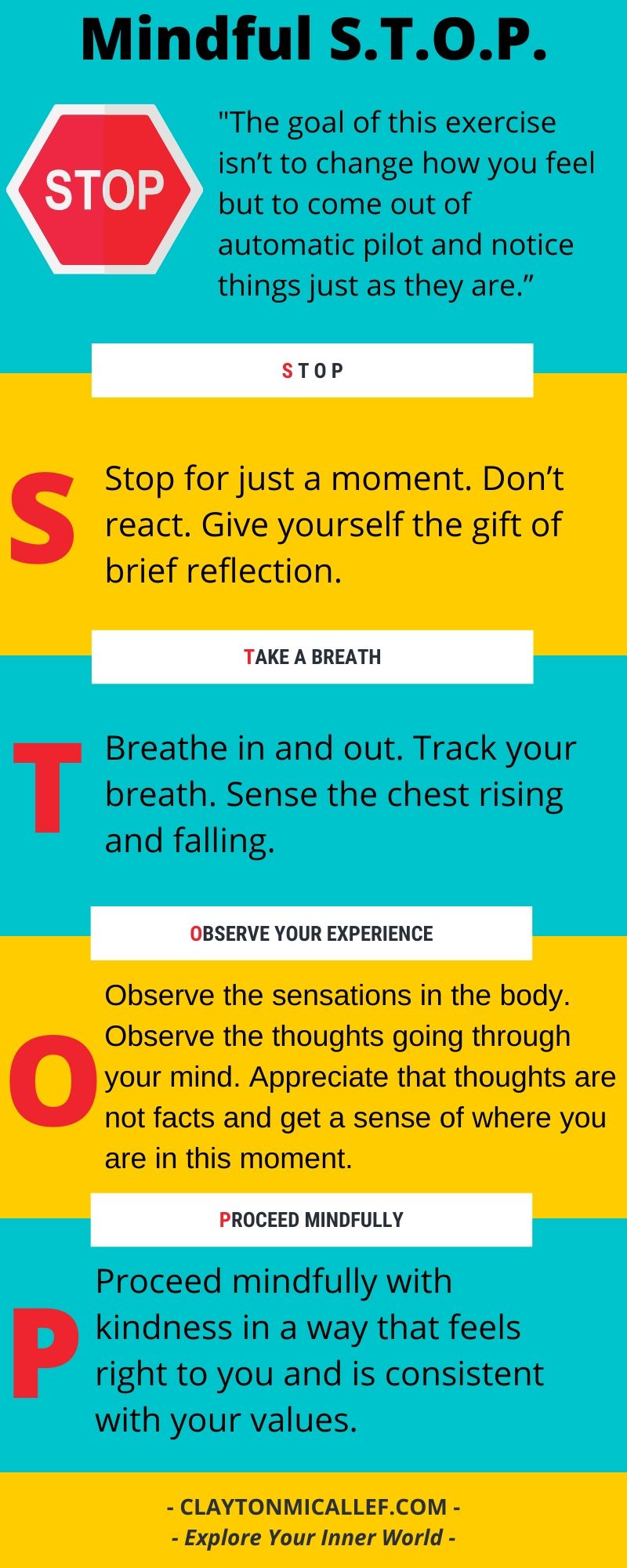 taking a mindful stop practice infographic